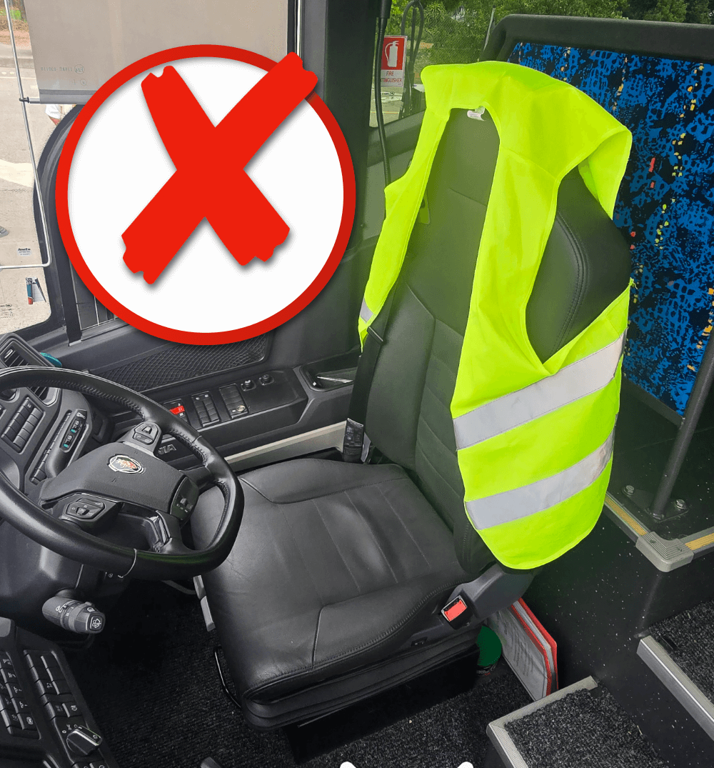 don’t drape your vest over your seat