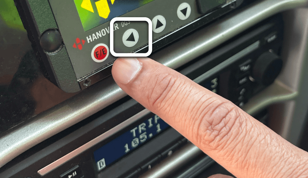 press left (◀) to confirm numeral and advance to next digit